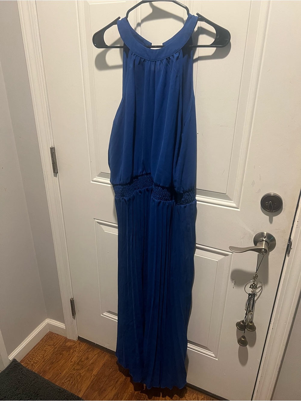 Elegant Royal Blue Halter Maxi Dress